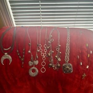 Silver and Gold Tone Necklace Set